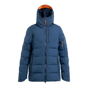 Venta al por mayor de chaquetas de invierno de los hombres personalizados de alta calidad de gran tamaño de largo diseño de pie con capucha cuello cremallera High Street Coated - Product Image 3