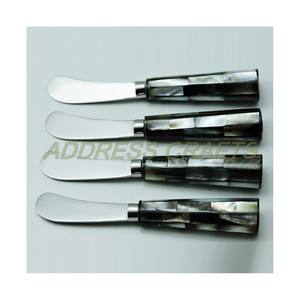 Silver Stainless Steel Blade Butter <b>knife</b> Set with Wood And Stainless Steel Handle Cheese Cutting Set Kitchenware New product - Product Image 4