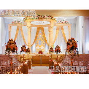 Indo Fijian Wedding Mandap At Sale <b>Big</b> Fat Indian Wedding Dual Pole Mandap Sublime Indian Wedding Decor Dual Pillar Mandap - Product Image 1