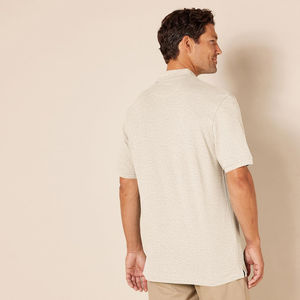 Polo de piqué de algodón de ajuste regular para hombre de alta calidad al por mayor, polos de hombre de talla grande con estampado de letras lavadas de diseño personalizado - Product Image 3