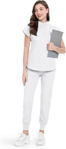 Uniformes de gommage pour hôpitaux élégants ensembles de costume de gommage médical médecins infirmières vente en gros de vêtements d'allaitement avec logo personnalisé - Product Image 3