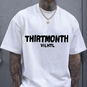 เสื้อยืดคอกลมลำลองสำหรับฤดูร้อนของ2025ผ้าฝ้าย100% เสื้อยืดพิมพ์ลายตัวอักษรเนื้อนุ่มระบายอากาศได้ดี - Product Image 6