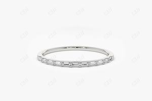 Baguette-anillo de oro de 14 quilates con diamantes, sortija apilable de oro de 14k, Baguette de media eternidad, fabricante y proveedor en la India - Product Image 2