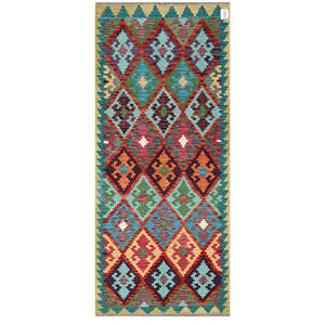 Alfombra Kilim de Maimana, Afganistán, 193 x 83 cm, Alfombras y Juegos de Alfombras - Product Image 1