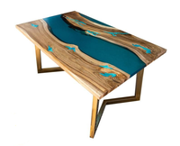 Table basse en résine époxy de meilleure qualité, meuble de décoration de luxe fait à la main, Table à café en résine époxy au prix d'usine