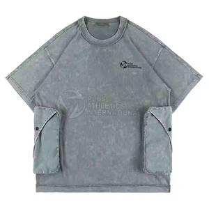 T-shirts lavés de flocon de neige à la mode 2025 T-shirts lavés de flocon de neige faits sur mesure en usine - Product Image 1