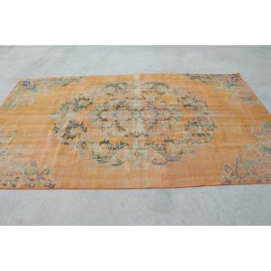 Alfombra Turca Vintage de 5.3x9.1 pies (162x278 cm), Alfombra Oriental Naranja - Product Image 2