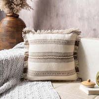 Housse de coussin décorative à motifs géométriques, 100% coton, personnalisable, pour la maison et l'hôtel