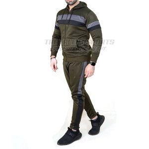 Ensemble de survêtement pour homme, couleur unie, finition lisse et coutures solides, survêtement moderne pour homme - Product Image 1