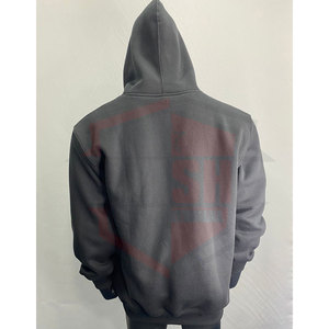Sweat à capuche unisexe noir surdimensionné en molleton pour homme, impression numérique, écologique, thermique, hiver, vente en gros - Product Image 6