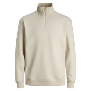 1/4 quart fermeture éclair pull chemise vêtements de sport été confortable élégant demi fermeture éclair sweat Jogging porter grande taille imprimé lavé - Product Image 1