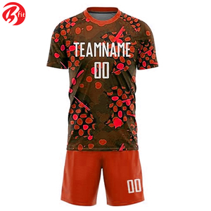 Impression par sublimation Uniforme de football de bonne qualité Chemises et hauts à découpe automatisée pour adultes Maillot de football - Product Image 3