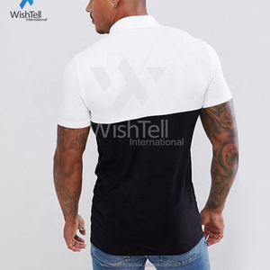 Golf d'été de revers de couleur unie pour hommes pour polos Nouvelle mode T-shirts à manches courtes Design imprimé - Product Image 4