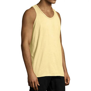 2023 XL 90% coton 10% Polyester respirant séchage rapide débardeur haute qualité sans couture vêtements de sport brodé lavé tricoté entraînement - Product Image 5