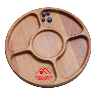 Plato de madera decorativo Plato de chocolate Venta caliente Diseño Premium para niños Plato de dulces para el hogar Hoteles y restaurantes - Product Image 1