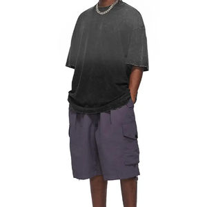 Camisetas de Calle de Gran Tamaño para Hombre, al por Mayor, con Logotipo Personalizado, de Lona, Transpirables, de Secado Rápido, Mezcla de Poliéster/Algodón - Product Image 6