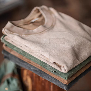 Camiseta unisex lavada con ácido con logotipo personalizado 100% algodón, camiseta lavada con ácido de peso pesado, camisetas de aspecto Vintage - Product Image 4