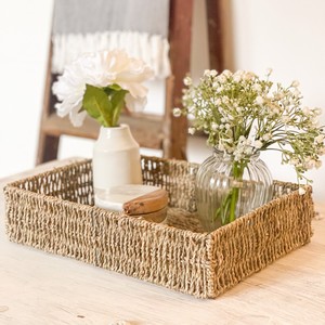 Ensemble de plateaux de service en herbe de mer, plateau de rangement en herbe de mer de haute qualité, excellent prix, conteneur de présentation en paille naturelle - Product Image 4