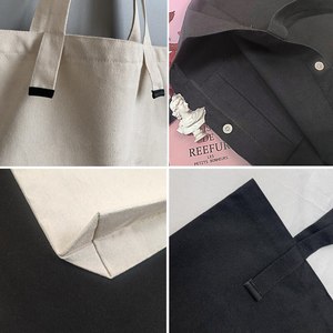 Sac de shopping en <span class=keywords><strong>coton</strong></span> carré imprimé avec logo personnalisé, sac en toile réutilisable avec motif d'écran et de lettres, poignée pour l'emballage - Product Image 2