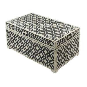 Excellent Quality Luxury Bone Inlay Natural Bone Design Antiques Creations <b>Resin</b> MDF Jewellery Storage Decorative Package - Product Image 2