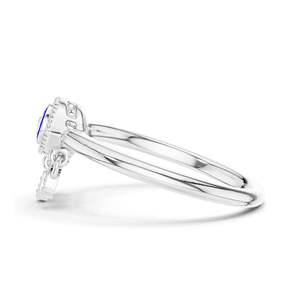 Anillo de Ojo Turco con Diamante Cultivado en Laboratorio de 0.024 CT para Mujer, Claridad VVS-VS EF, Oro de 18K, 14K, 10K y Plata 925, Oro Rosa, Amarillo - Product Image 4