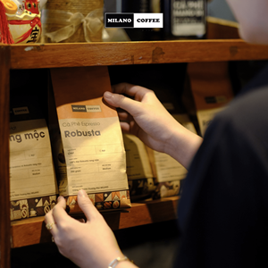 Café Milano Robusta Arábica en Grano Tostado Medio 250g Vietnam Mezcla Gourmet para Espresso - Product Image 3