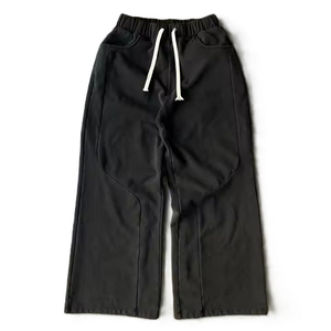 Custom Men's Vintage Acid Washed <b>Baggy</b> <b>Jogger</b> Pants Street Wear Wide Straight Leg Heavyweight 100% Cotton Lightweight Canvas - Product Image 4