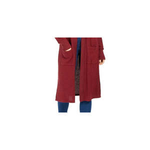 Hippie Rose Junior's Duster Aperto Davanti Rosso Brillante Taglia Piccola in Tessuto Lavorato a Maglia per la Stagione Autunnale - Product Image 3