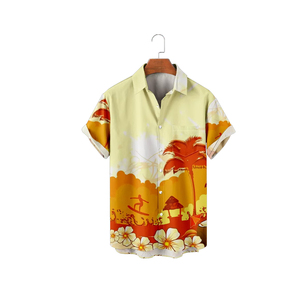 Camisas hawaianas personalizadas OEM, nuevo diseño, impresión total, sublimación, ropa informal de satén de verano, botón, manga corta, transpirable - Product Image 3