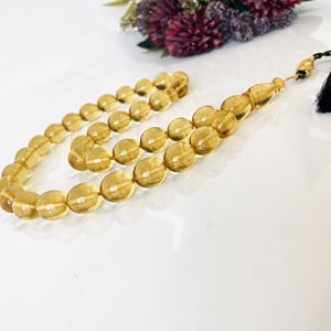 Tasbih de Ámbar Báltico Natural, Cuentas de Oliva Amarillas, Regalo de Ramadán - Product Image 4