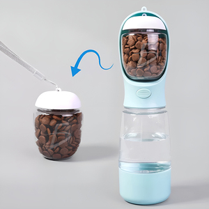 Bottiglia Portatile 3-in-1 per Cani con Ciotola Trasparente e Porta Borsa in Plastica per Accessori da Viaggio in Auto - Product Image 2