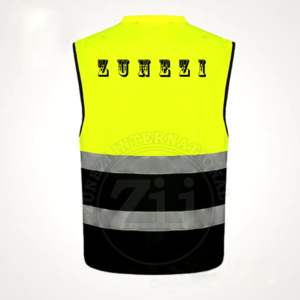 Gilet de sécurité Logo personnalisé Vêtements de travail Gilet en polyester haute visibilité pour la circulation, sécurité de la construction poches multiples réfléchissantes - Product Image 2