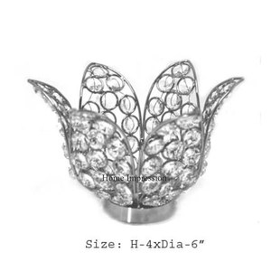 La mayoría del diseñador de lujo Arte creativo moderno Hecho a mano Base de metal chapado en oro y soporte Portavelas de cristal y votivo de la India - Product Image 6