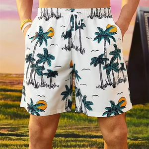 Short de bain de plage personnalisé pour hommes-Séchage rapide Été Style décontracté 100% Polyester pour la course et les classiques Maillots de bain et vêtements de plage - Product Image 6