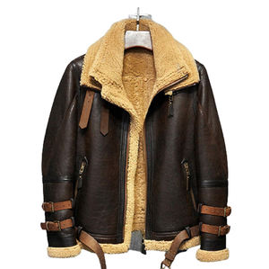 Elegantes chaquetas formales de cuero de piel de invierno con cuello alto Colocación del logotipo frontal Impermeable y ecológico - Product Image 4