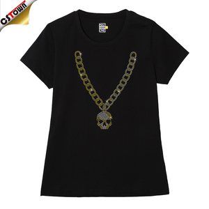 Collana con Teschio e Strass, Trasferibile su Maglietta, Vendita Calda - Product Image 4