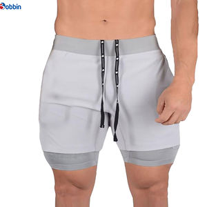 Customized <b>Men</b> <b>Shorts</b> Custom <b>Black</b> Jogging Cycling Nylon Woven Double Layer Pants Gym Athletic Lined <b>Men's</b> <b>Shorts</b> Gym Wear - Product Image 2