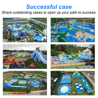 AOYU Super Grand Parc Aquatique Gonflable Commercial Monde de Glace Flottant, Toboggan Dinosaure, Piscine, Attractions et Jeux pour Enfants