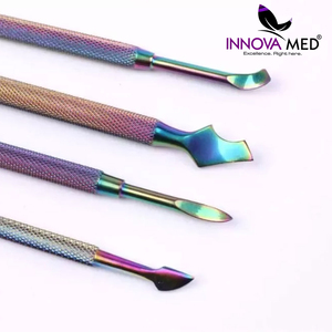 Eco Friendly Reusable Stainless Steel Nail Cuticle Pusher Professional Dual End for Manicure Pedicure By INNOVAMED INSTRUMENT - Product Image 4