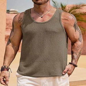 Camiseta sin Mangas Deportiva para Hombre, Camiseta de Fitness sin Mangas, Ropa Urbana para Hombre, Algodón, OEM Personalizado - Product Image 2