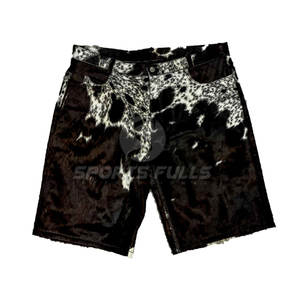 Pantalones Cortos Casuales de Piel con Pelo para Hombre, Teñidos a Medida, de Lona No Tejida, con Función de Secado Rápido, Servicio OEM, Alta Calidad, 180g - Product Image 1