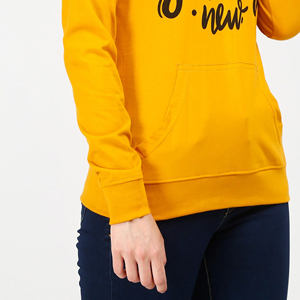 Nouveau sweat à capuche tendance pour femme, personnalisable avec impression de lettres, en coton et élasthanne, coupe ajustée, extensible, à manches longues et bas évasé - Product Image 4