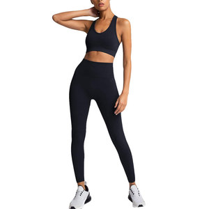 Haute qualité XXL taille femmes Yoga ensembles Logo personnalisé taille léger nouveau Style décontracté entraînement Gym Fitness Leggings solide - Product Image 1