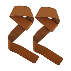 Correas de levantamiento de cuero con agarre fuerte, correas de gimnasio premium para sesiones de entrenamiento con pesas pesadas - Product Image 1