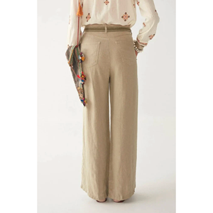 Pantalon large taille haute 100 % lin respirant Marisa – Collection « Berenson Desert » - Product Image 3