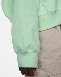 เสื้อฮู้ดไหมพรมถักสำหรับผู้หญิง ผ้าฝ้าย 100% พิมพ์ลายดิจิทัลด้านหน้า แฟชั่นฤดูหนาว ขายดี ราคาถูก รับผลิตแบบ OEM - Product Image 5