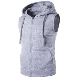 Mens Sleeveless <b>Hoodie</b> Casual Slim Fit Drawstring Plain Tank Top Hooded - Product Image 3