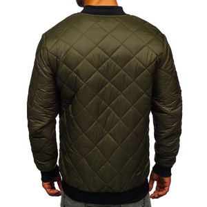 Blousons de bombardier pour hommes imprimés avec logo personnalisé OEM Offre Spéciale vêtements d'extérieur en coton coupe ajustée avec col montant - Product Image 2