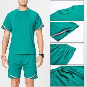 Conjuntos sueltos sólidos de verano para hombre, camisas y pantalones cortos personalizados de manga corta hechos en Pakistán - Product Image 2
