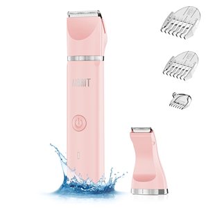 Tondeuse électrique 2-en-1 pour le corps féminin, rasoir portable étanche avec 2 têtes de coupe, épilation indolore, alimentation par piles - Product Image 2